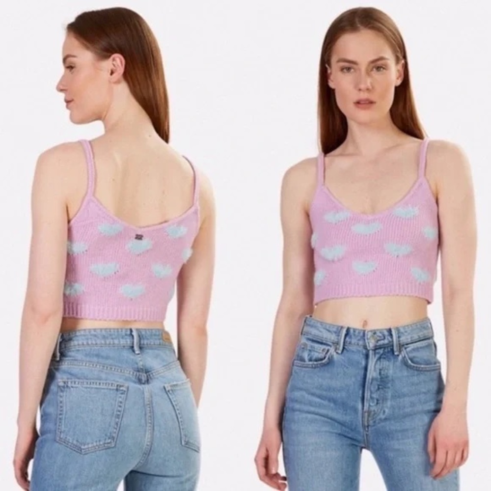 SHEIN Pink and Blue Cloud Tank Top